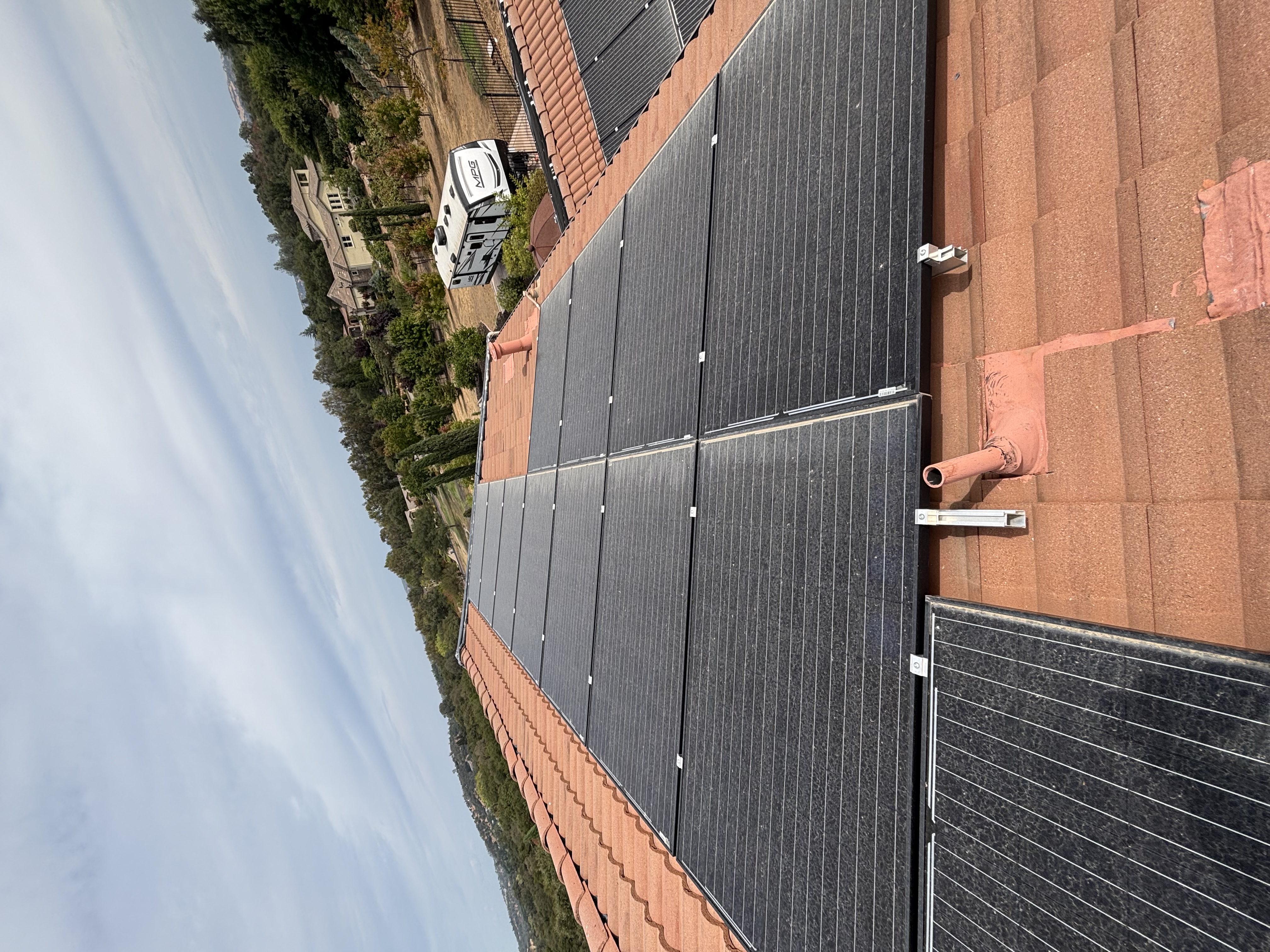 Solar panels after cleaning
