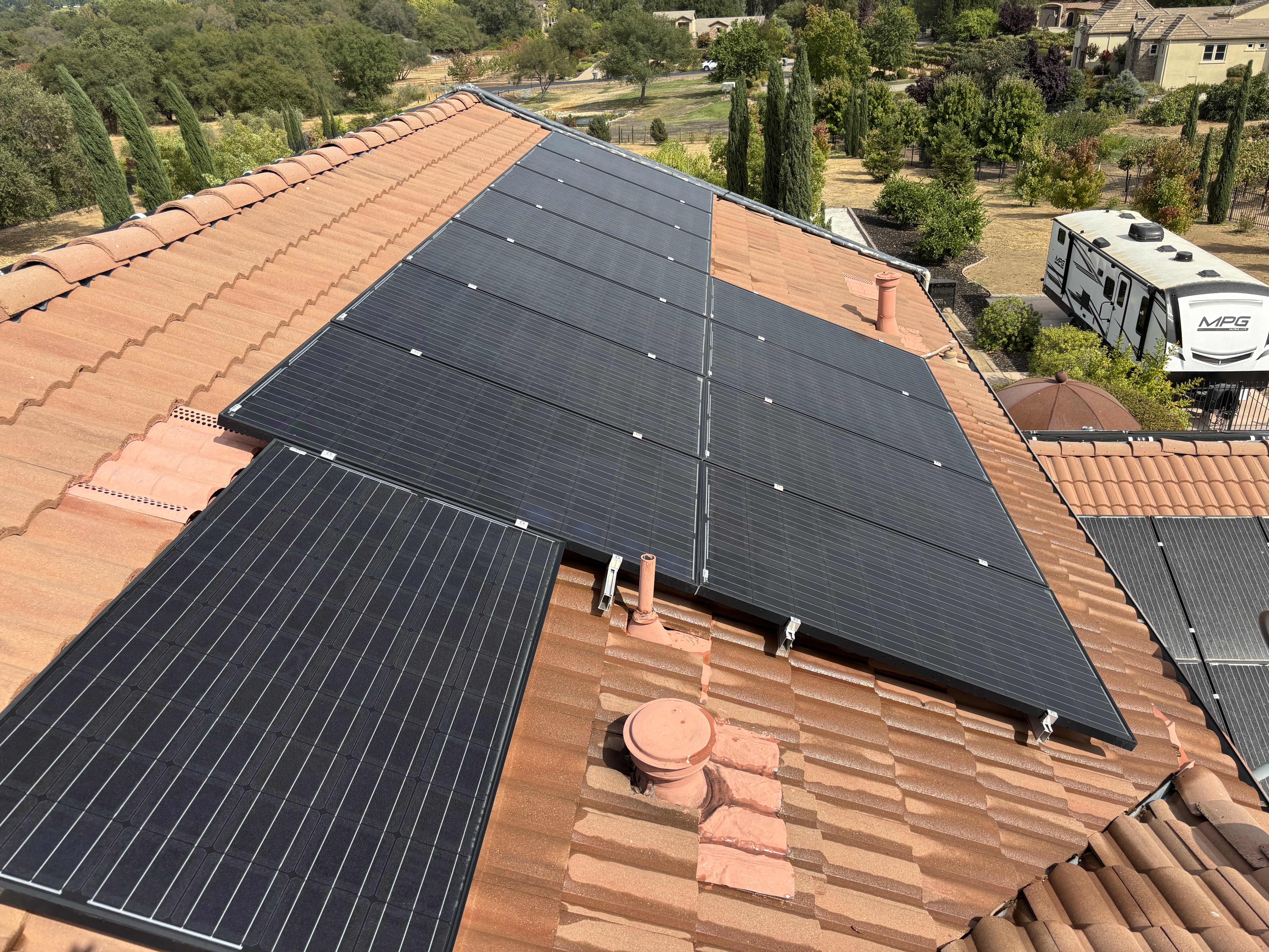 Solar panels before cleaning